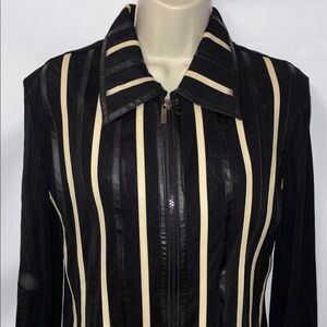Vintage She’s Black Sheer Jacket, Size Large
